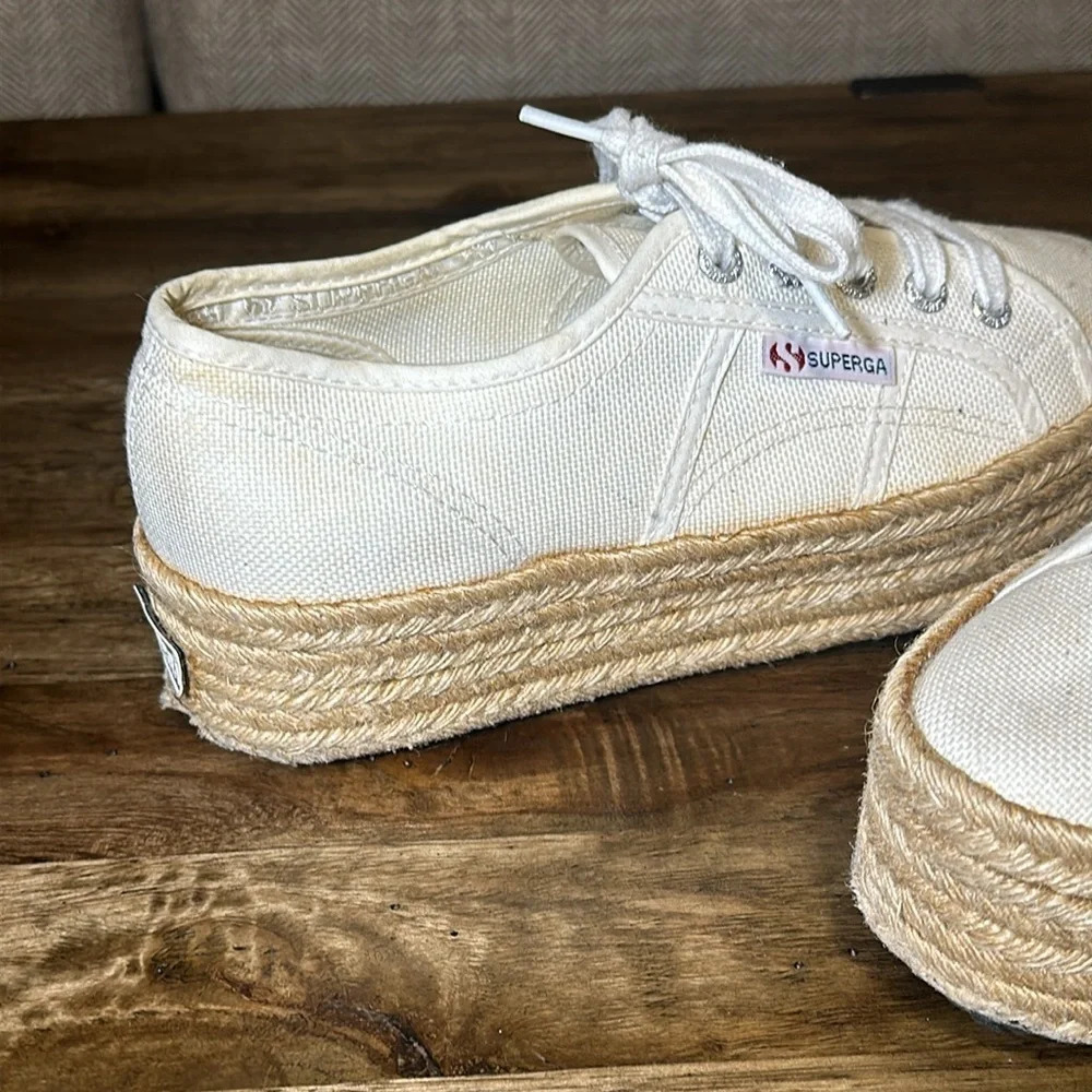 Superga 2790 Canvas Low-Top Platform Sneakers Shoes MEN 6 WMN 7.5 unisex - Picture 5 of 10